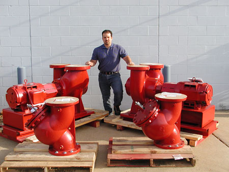 Bell & Gossett Pump Model VSX-8X10X10.5 with two 3DS-10S Triple Duty Valves